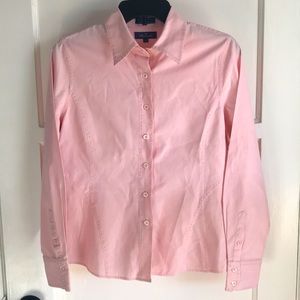 Faconnable pink shirt with stitching detail